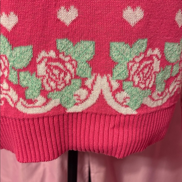 Pink Barbie Pullover Sweatee With Roses - Picture 3 of 6